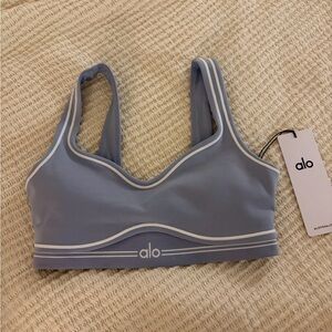 ALO Yoga Light Blue Sports Bra